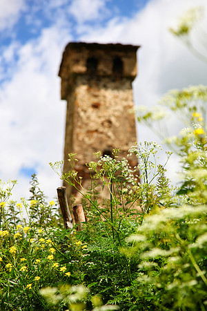 A Svaneti tower stands tall in Ushguli