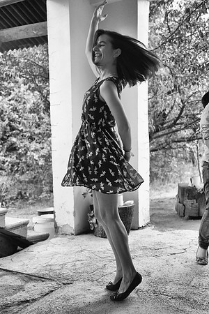 A woman dances in Georgia