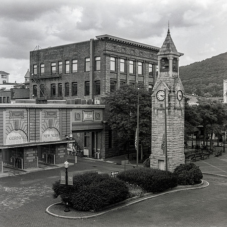 Centerway in Black and White Film