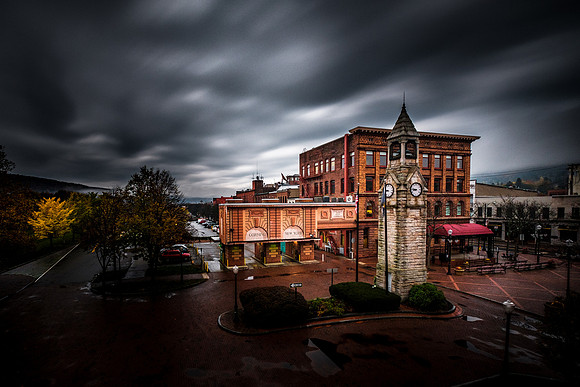 Corning, NY in Upstate New York and the Corning and the Finger Lakes and Finger Lakes Wine Country and Gaffer District