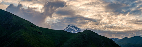 Kazbegi Sunset Panorama 1