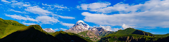 Kazbegi Sunrise Panorama 1