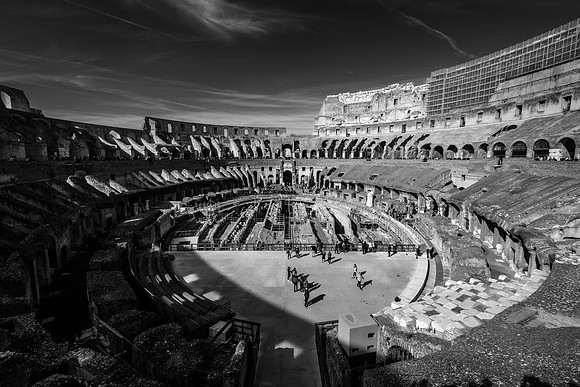 Rome, Italy city views of St. Peter's, the Colosseum, Piazza Navona, Trevi Fountain, the Pantheon, and Roman Forum Blue Hour and Sunset