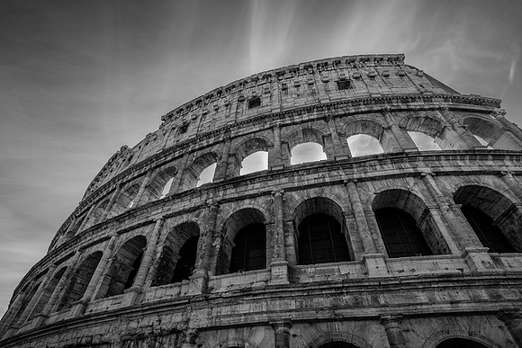 Rome, Italy city views of St. Peter's, the Colosseum, Piazza Navona, Trevi Fountain, the Pantheon, and Roman Forum Blue Hour and Sunset
