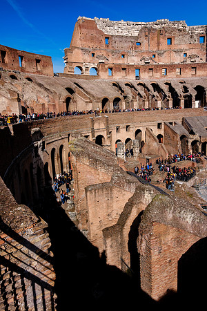 Rome, Italy city views of St. Peter's, the Colosseum, Piazza Navona, Trevi Fountain, the Pantheon, and Roman Forum Blue Hour and Sunset