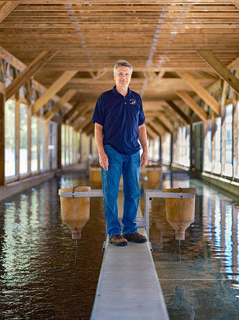 Ken Osika, Fish Culturist, New York State Fish Hatchery in Bath