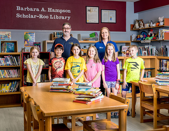 Winfield Street Elementary School Scholar Roo Book Partnership w/ Corning Rotary’s Ted Goldwyn & First Heritage Federal Credit Union’s Christy Parsons